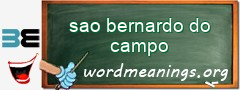 WordMeaning blackboard for sao bernardo do campo